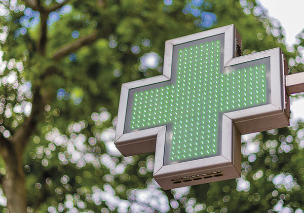 banderola de farmacia garrapinillos