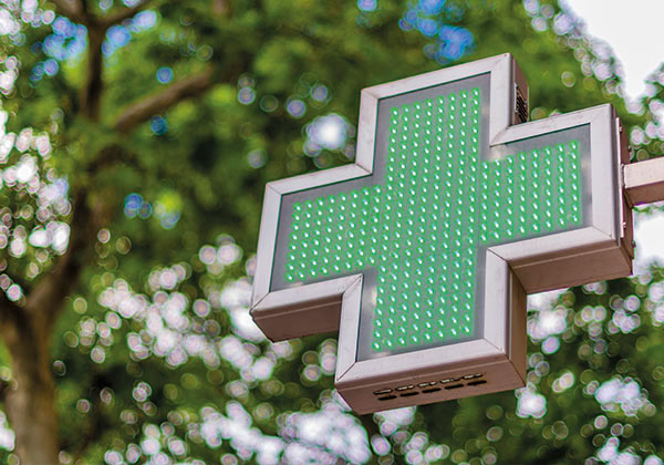 banderola de farmacia garrapinillos Garrapinillos en Zaragoza
